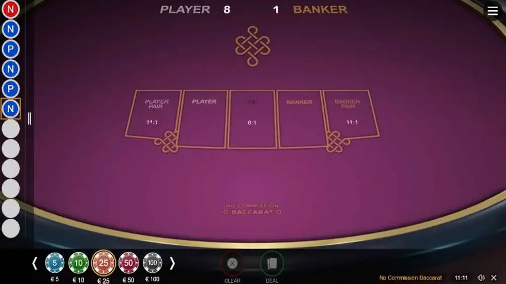 No Commission Baccarat