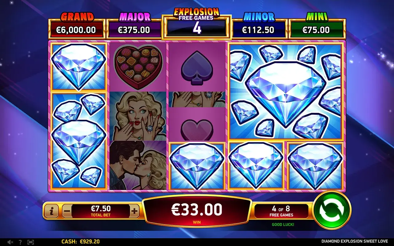 Diamond Explosion Sweet Love Free Spins