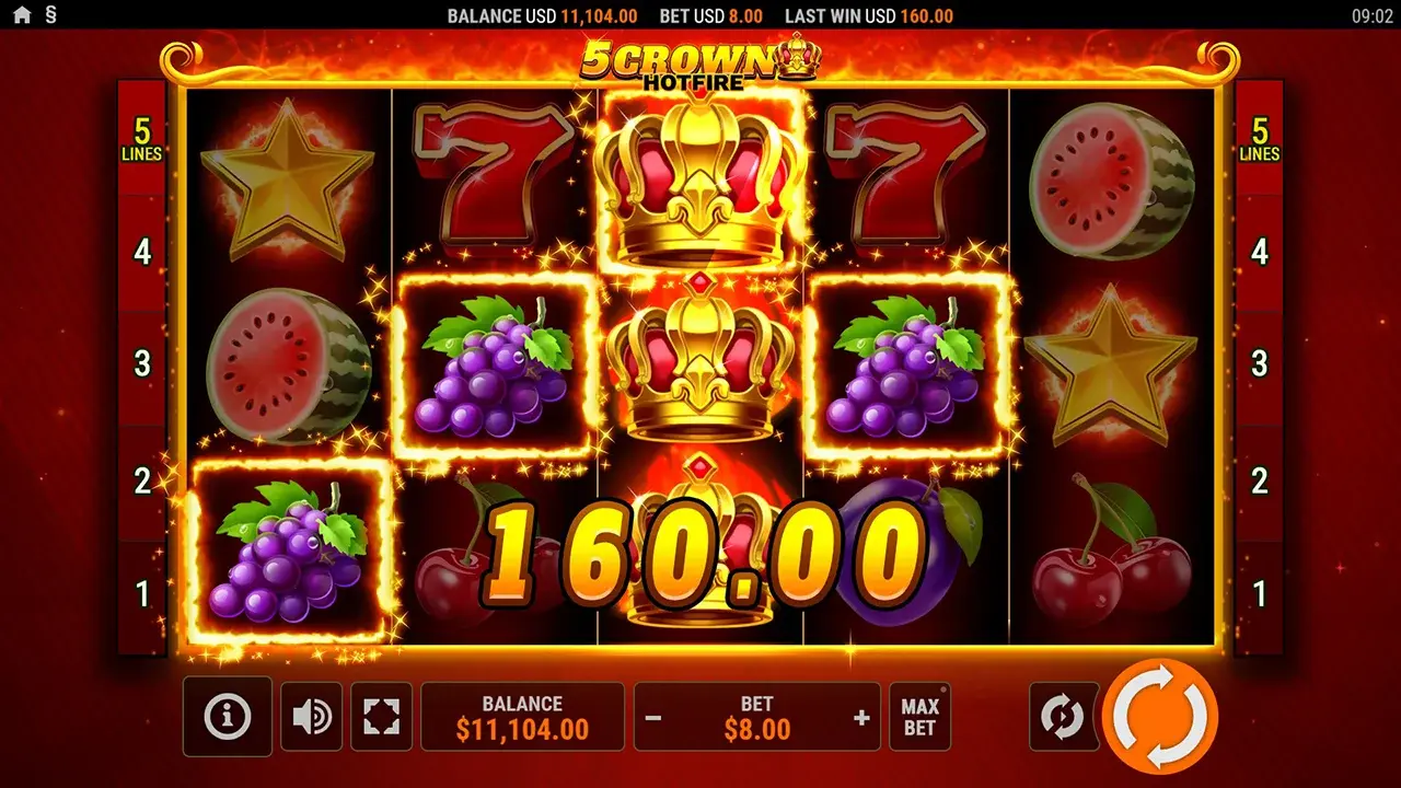 5 Crown Hotfire Win 5 Crown Hotfire Win