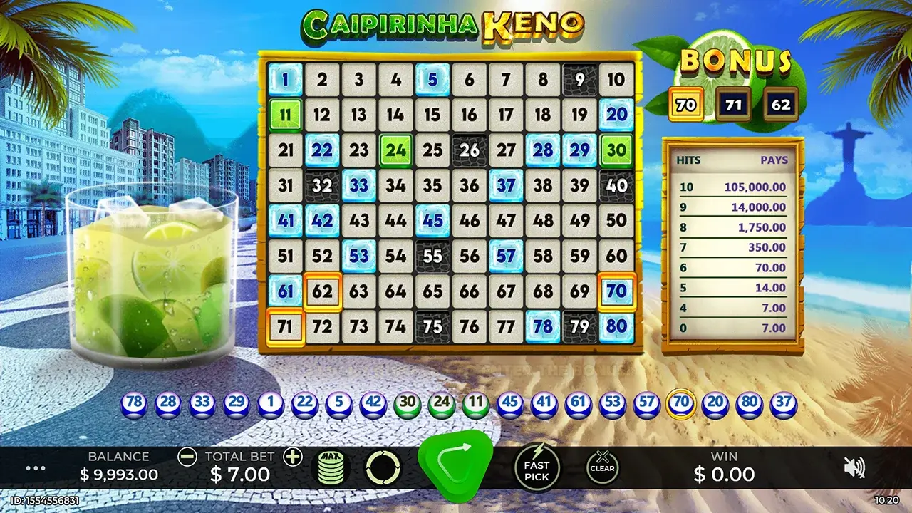 Caipirinha Keno Free Play