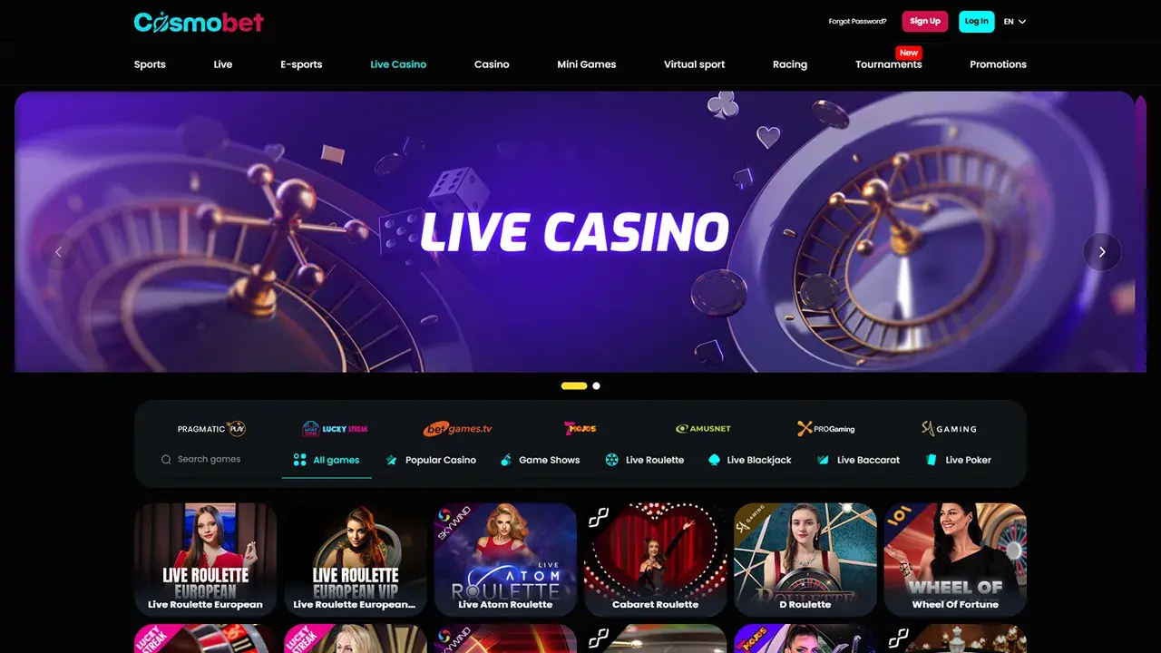 Cosmobet Casino Live Dealer