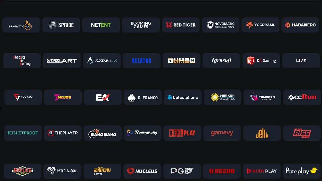 OsomBet Casino Providers
