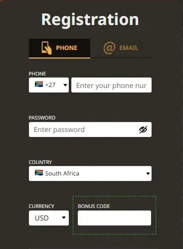 Play Fortuna Registration Form