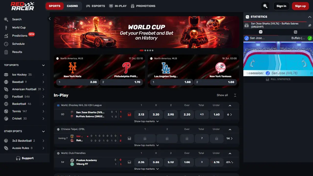 RedRacer Casino Sports Betting RedRacer Casino Sports Betting