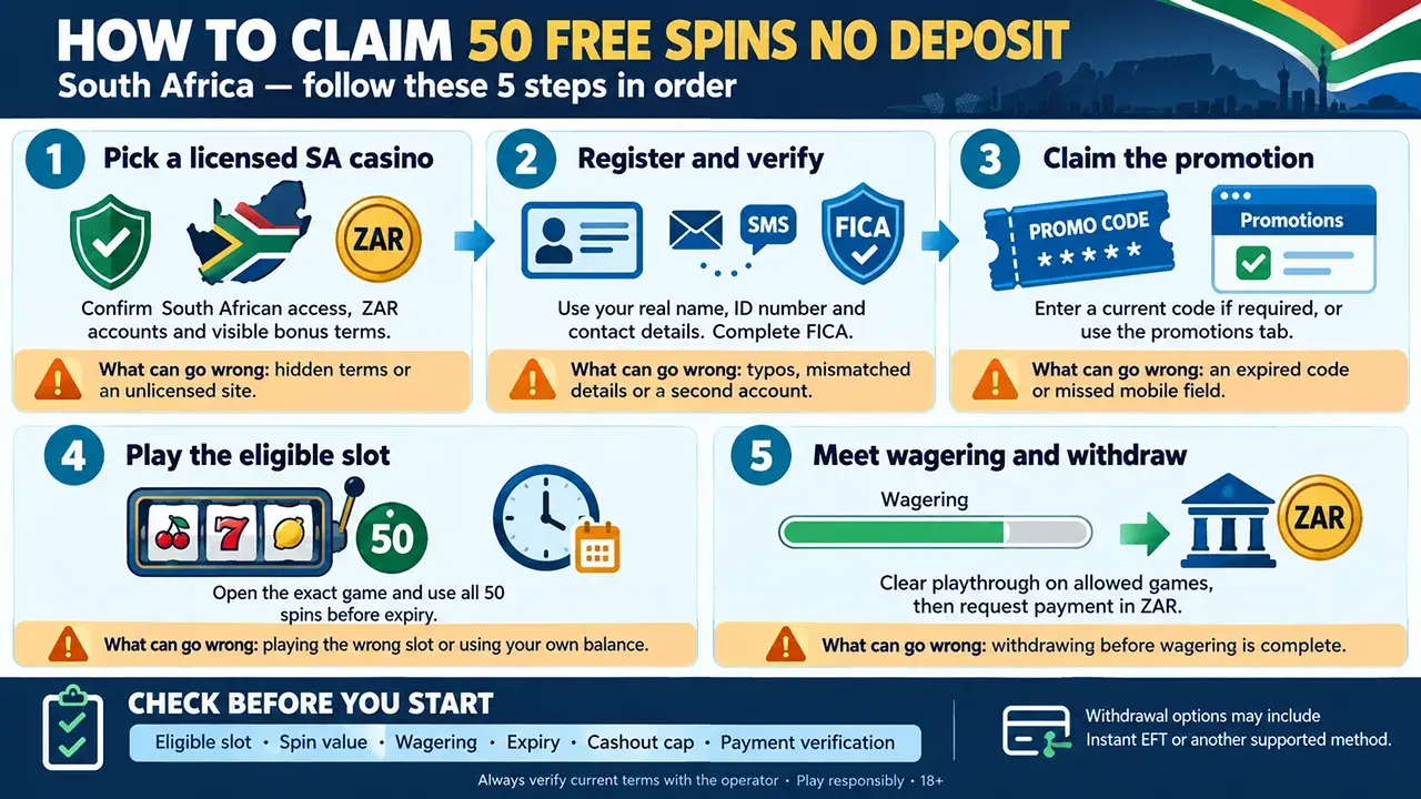How to Claim 50 Free Spins How to Claim 50 Free Spins
