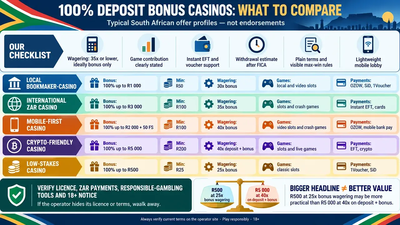 Best 100% Deposit Bonus Casinos Best 100% Deposit Bonus Casinos