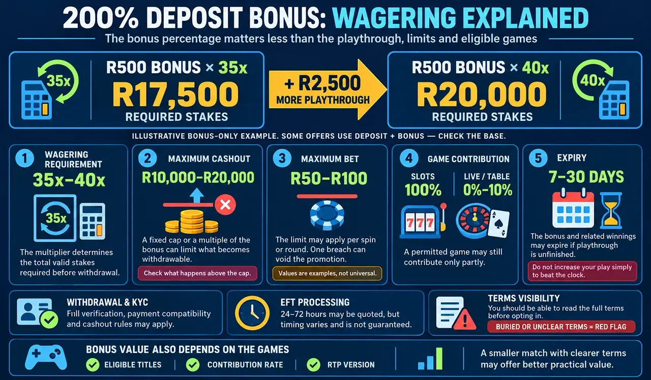 200% Deposit Bonus Wagering Requirements Explained